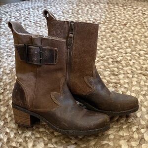 OluKai Rustic Brown Ankle Booties